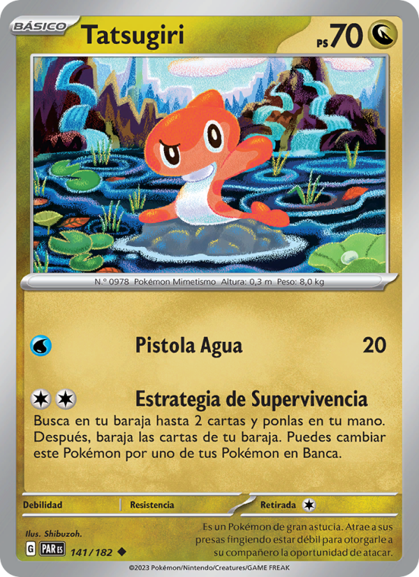 Tatsugiri 141 — Paradox Rift (Spanish Pokémon TCG card)