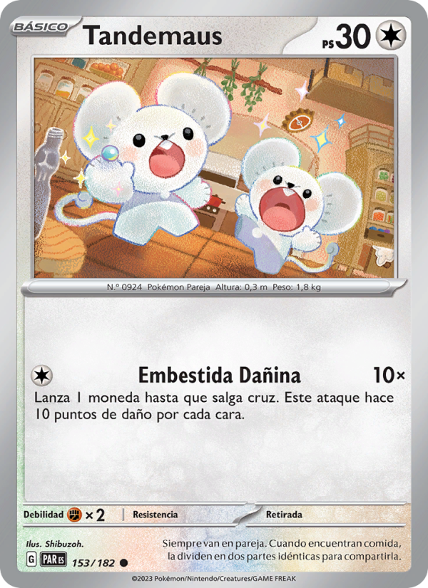 Tandemaus 153 — Paradox Rift (Spanish Pokémon TCG card)