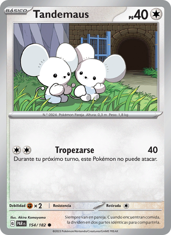 Tandemaus 154 — Paradox Rift (Spanish Pokémon TCG card)