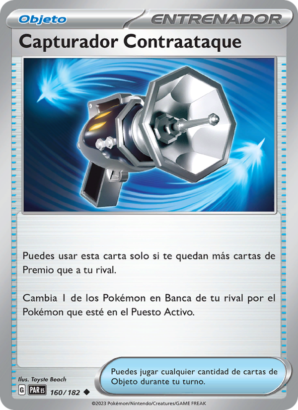 Capturador Contraataque 160 — Paradox Rift (Spanish Pokémon TCG card)