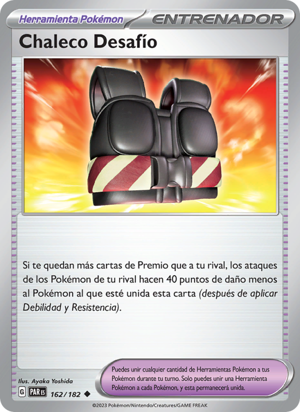 Chaleco Desafío 162 — Paradox Rift (Spanish Pokémon TCG card)