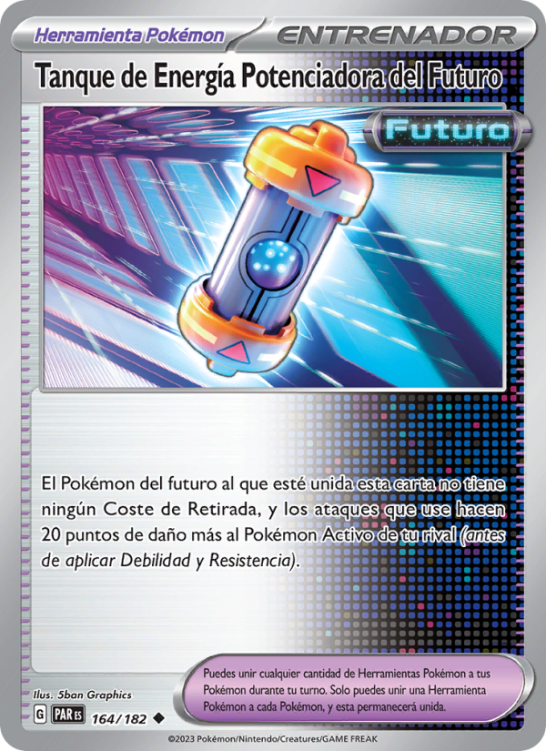 Tanque de Energía Potenciadora del Futuro 164 — Paradox Rift (Spanish Pokémon TCG card)