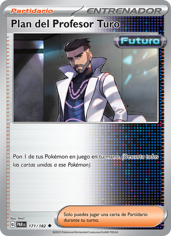 Plan del Profesor Turo 171 — Paradox Rift (Spanish Pokémon TCG card)