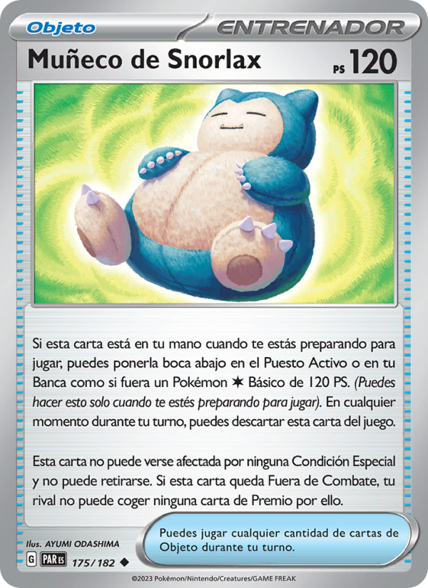 Muñeco de Snorlax 175 — Paradox Rift (Spanish Pokémon TCG card)