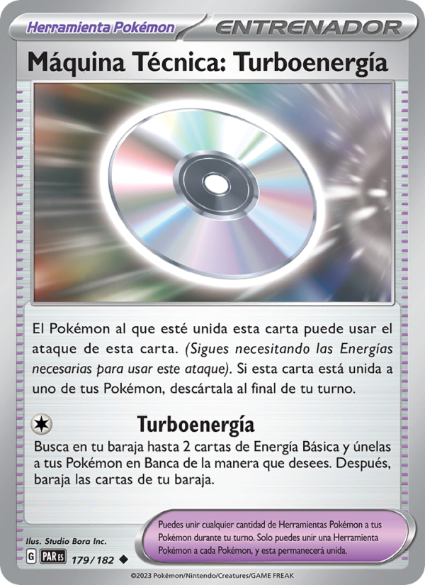 Máquina Técnica: Turboenergía 179 — Paradox Rift (Spanish Pokémon TCG card)