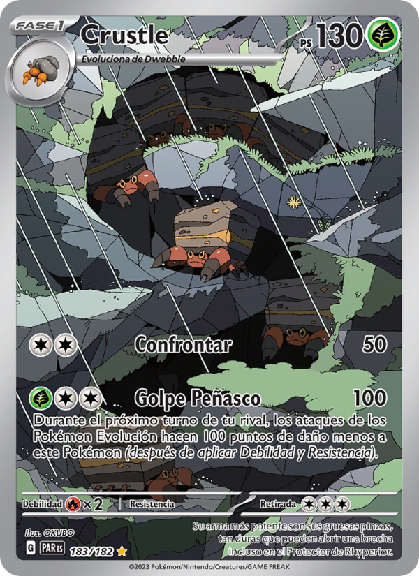 Crustle 183 — Paradox Rift (Spanish Pokémon TCG card)