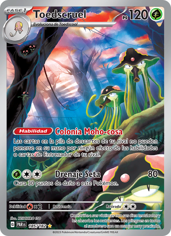 Toedscruel 185 — Paradox Rift (Spanish Pokémon TCG card)