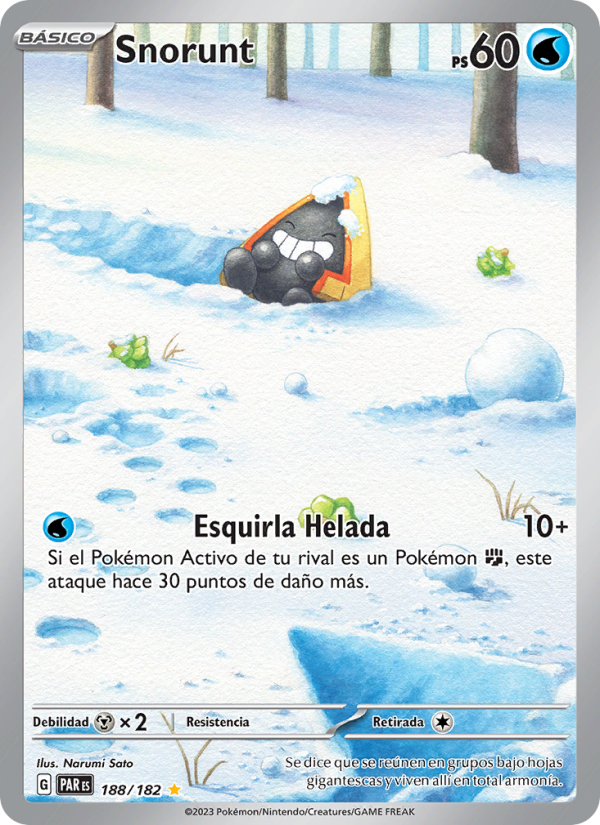 Snorunt 188 — Paradox Rift (Spanish Pokémon TCG card)