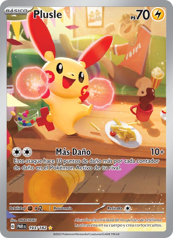 Plusle 193 — Paradox Rift (Spanish Pokémon TCG card)