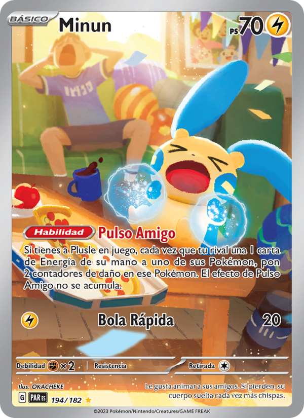 Minun 194 — Paradox Rift (Spanish Pokémon TCG card)
