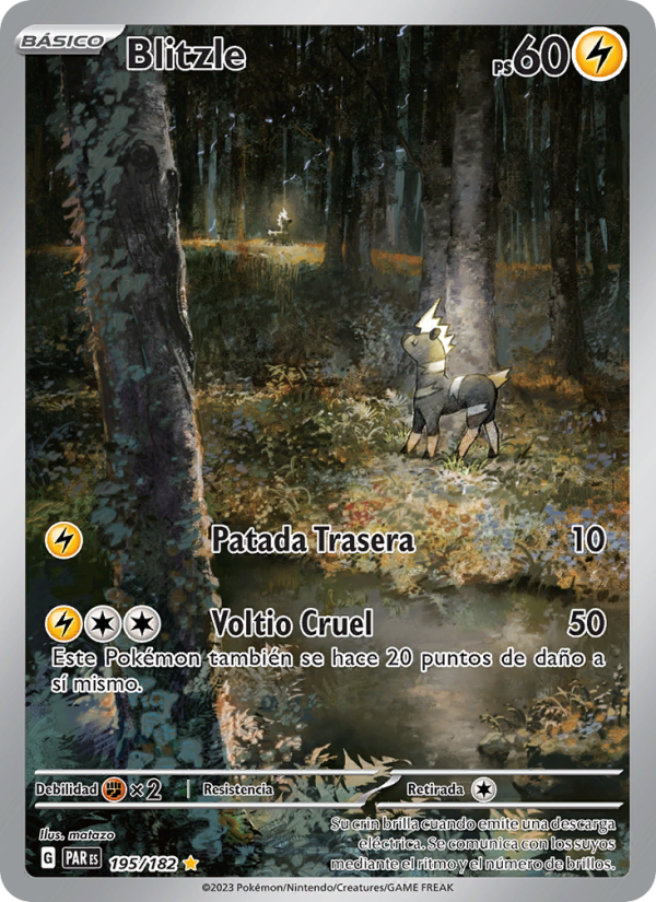 Blitzle 195 — Paradox Rift (Spanish Pokémon TCG card)