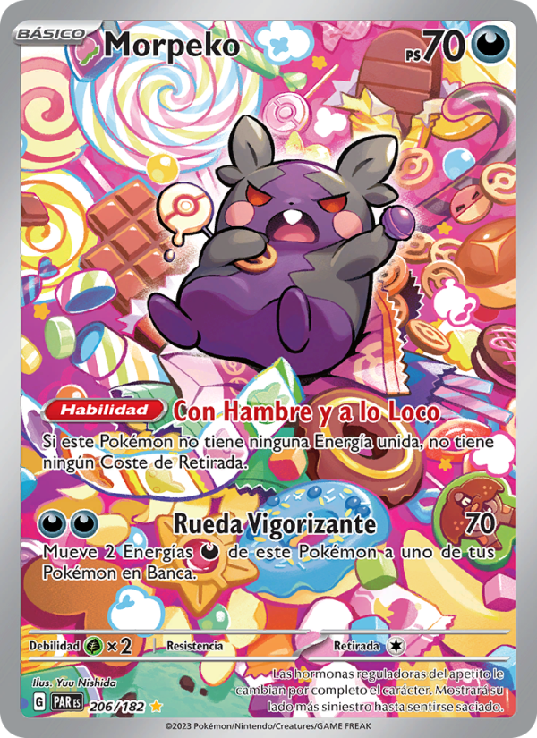 Morpeko 206 — Paradox Rift (Spanish Pokémon TCG card)