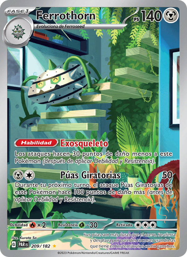 Ferrothorn 209 — Paradox Rift (Spanish Pokémon TCG card)