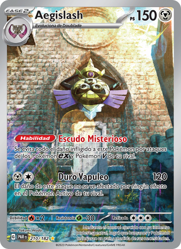 Aegislash 210 — Paradox Rift (Spanish Pokémon TCG card)