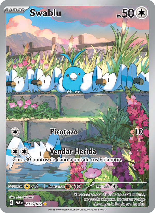 Swablu 213 — Paradox Rift (Spanish Pokémon TCG card)