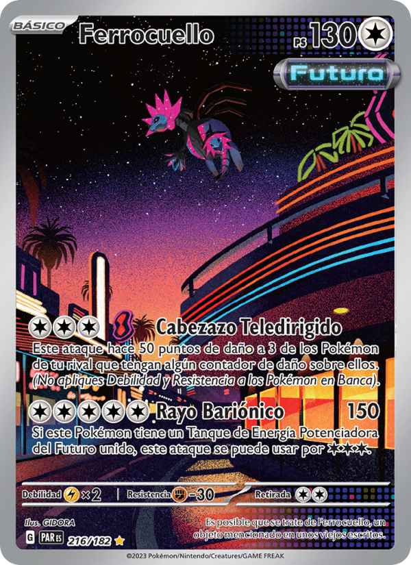 Ferrocuello 216 — Paradox Rift (Spanish Pokémon TCG card)
