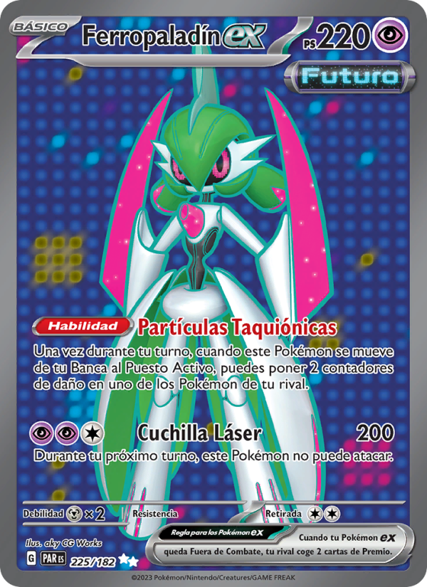 Ferropaladín ex 225 — Paradox Rift (Spanish Pokémon TCG card)