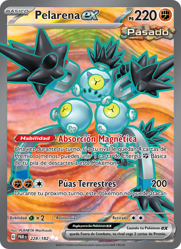 Pelarena ex 228 — Paradox Rift (Spanish Pokémon TCG card)