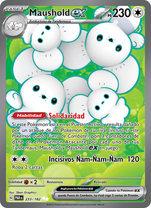 Maushold ex 233 — Paradox Rift (Spanish Pokémon TCG card)