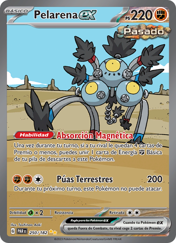 Pelarena ex 250 — Paradox Rift (Spanish Pokémon TCG card)