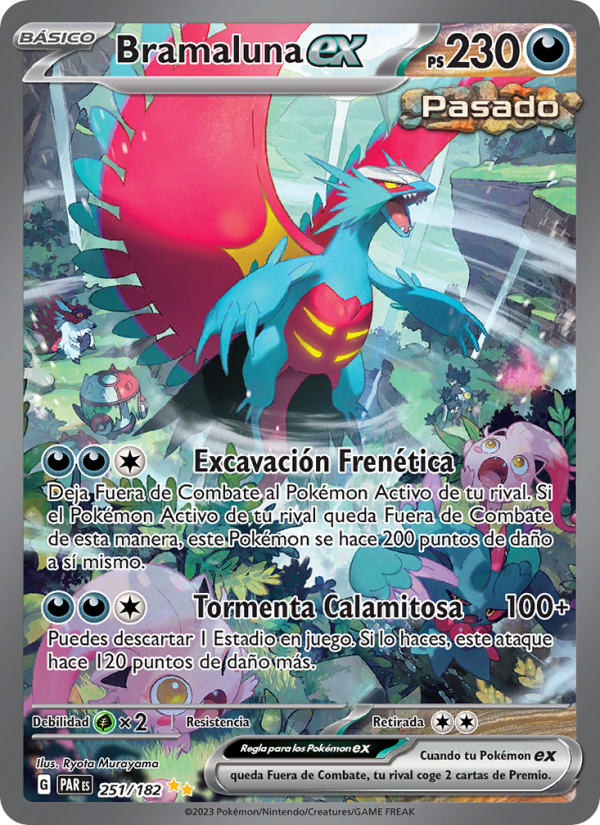 Bramaluna ex 251 — Paradox Rift (Spanish Pokémon TCG card)