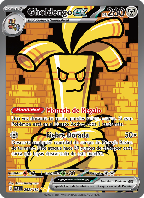 Gholdengo ex 252 — Paradox Rift (Spanish Pokémon TCG card)