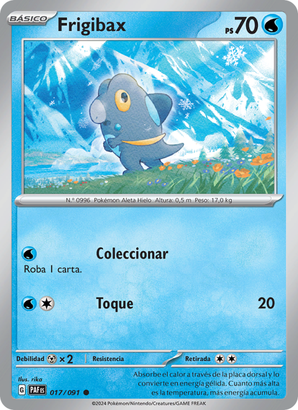 Frigibax 017 — Paldeas Schicksale (Spanish Pokémon TCG card)