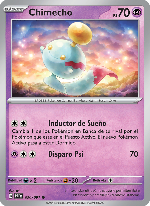 Chimecho 030 — Paldeas Schicksale (Spanish Pokémon TCG card)