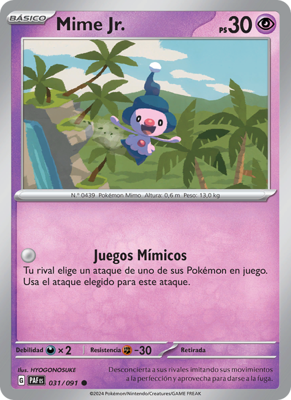 Mime Jr. 031 — Paldeas Schicksale (Spanish Pokémon TCG card)