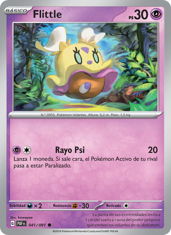 Flittle 041 — Paldeas Schicksale (Spanish Pokémon TCG card)