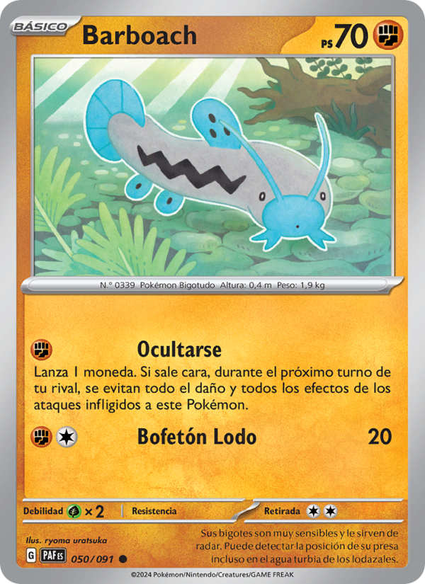 Barboach 050 — Paldeas Schicksale (Spanish Pokémon TCG card)