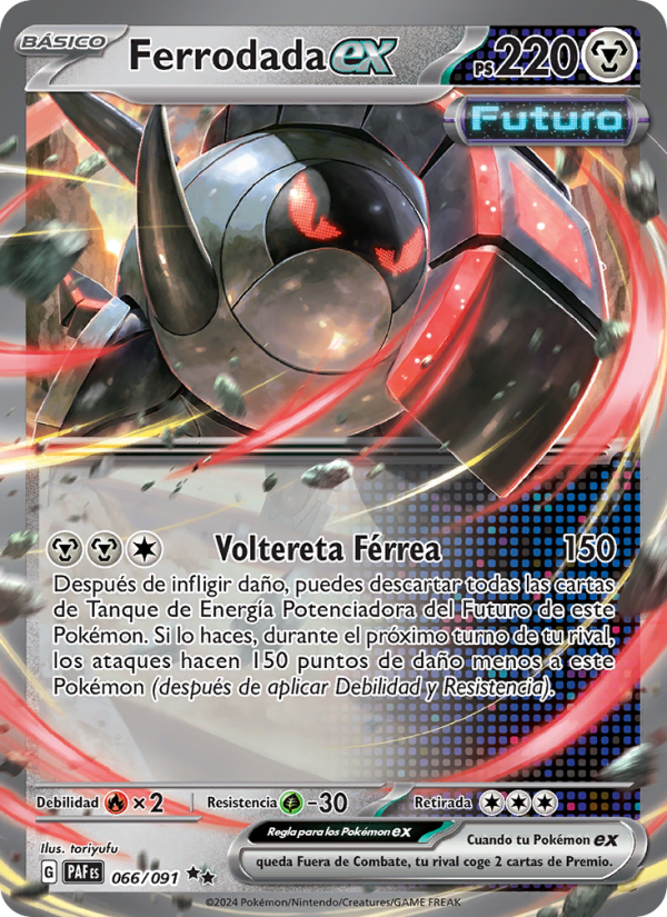 Ferrodada ex 066 — Paldeas Schicksale (Spanish Pokémon TCG card)
