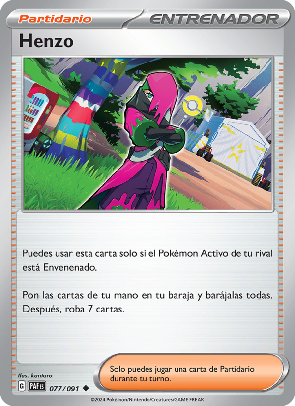 Henzo 077 — Paldeas Schicksale (Spanish Pokémon TCG card)