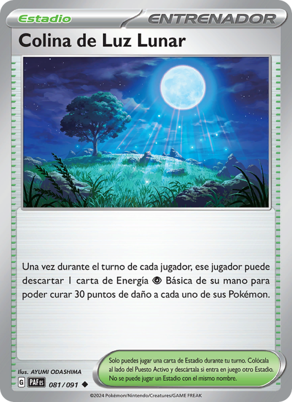 Colina de Luz Lunar 081 — Paldeas Schicksale (Spanish Pokémon TCG card)
