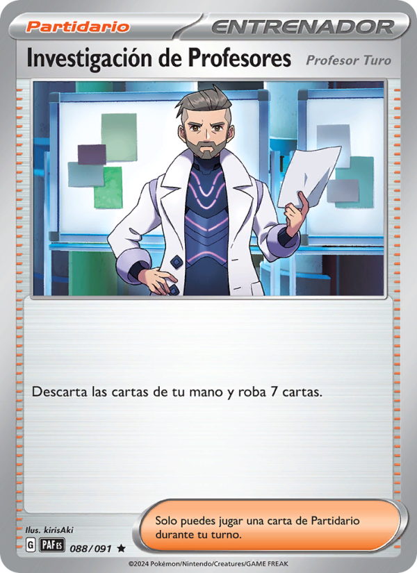 Investigación de Profesores 088 — Paldeas Schicksale (Spanish Pokémon TCG card)
