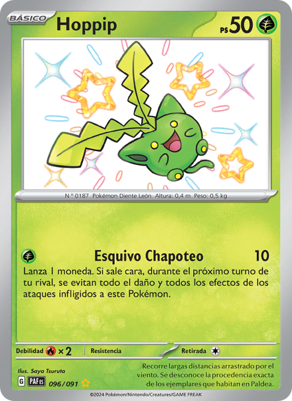 Hoppip 096 — Paldeas Schicksale (Spanish Pokémon TCG card)
