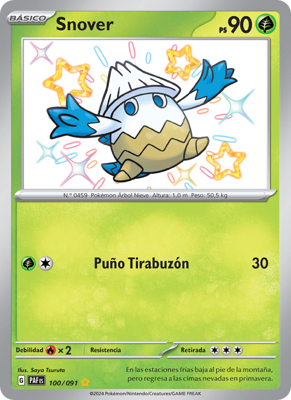Snover 100 — Paldeas Schicksale (Spanish Pokémon TCG card)