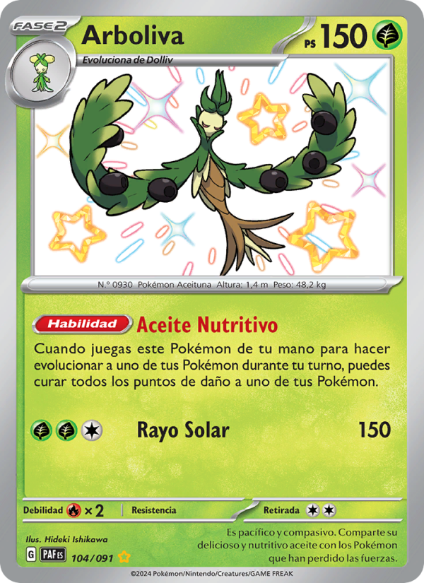 Arboliva 104 — Paldeas Schicksale (Spanish Pokémon TCG card)