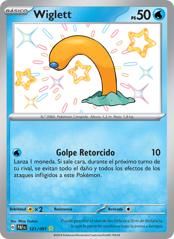 Wiglett 121 — Paldeas Schicksale (Spanish Pokémon TCG card)