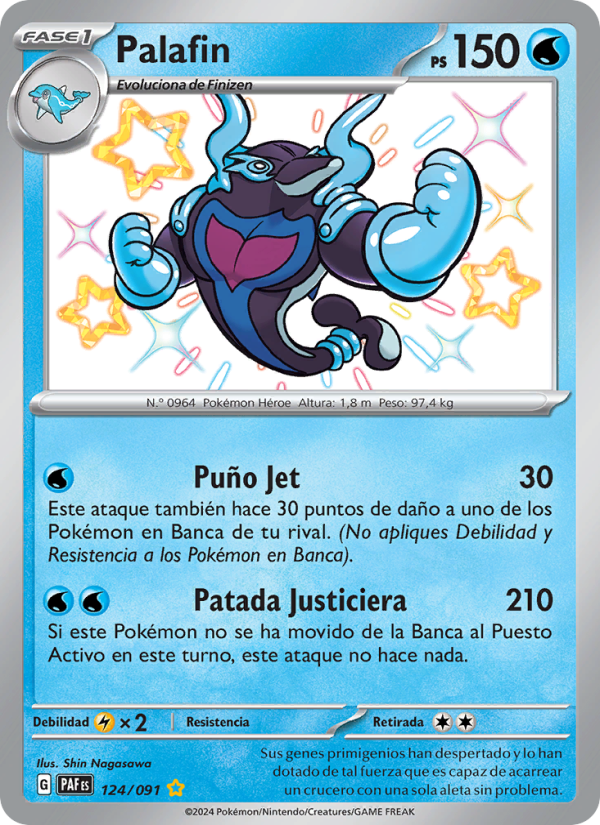 Palafin 124 — Paldeas Schicksale (Spanish Pokémon TCG card)