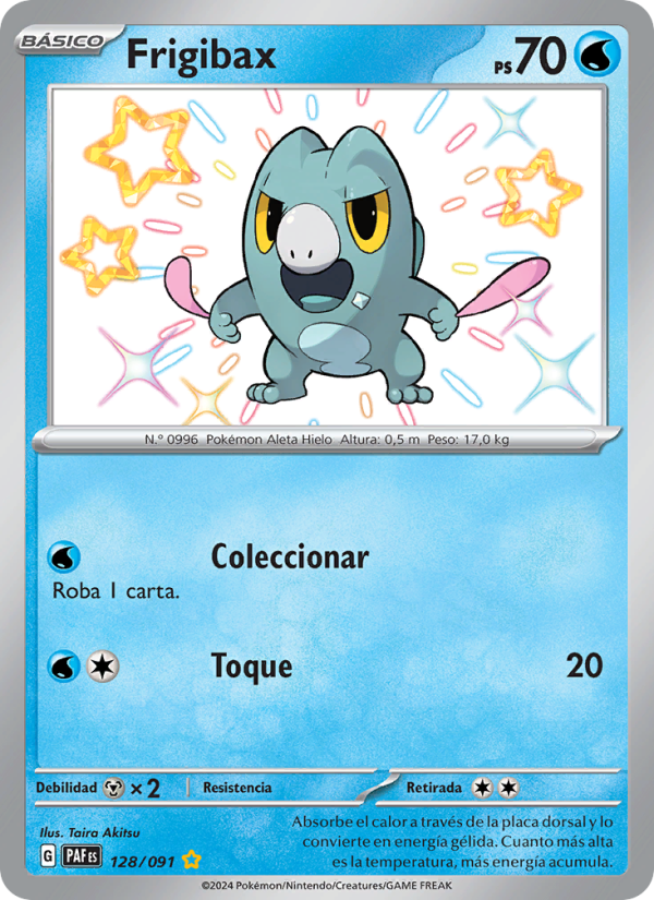 Frigibax 128 — Paldeas Schicksale (Spanish Pokémon TCG card)