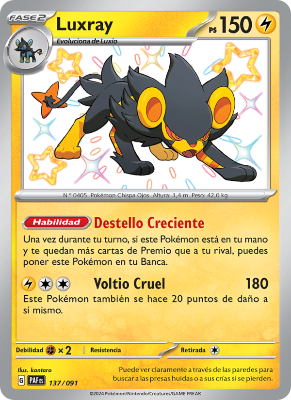 Luxray 137 — Paldeas Schicksale (Spanish Pokémon TCG card)