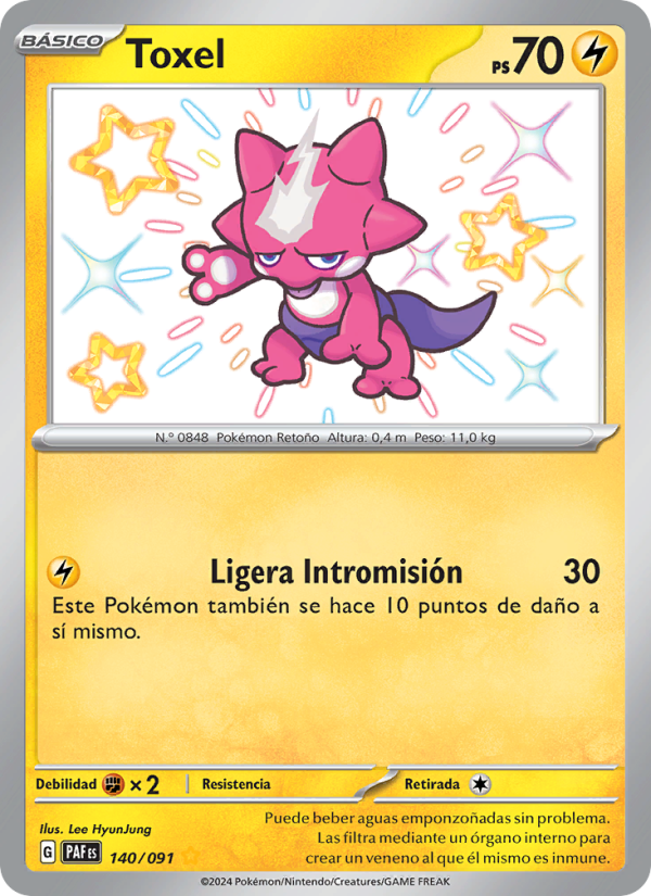 Toxel 140 — Paldeas Schicksale (Spanish Pokémon TCG card)
