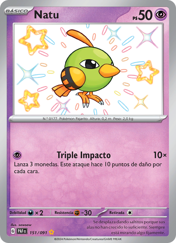 Natu 151 — Paldeas Schicksale (Spanish Pokémon TCG card)