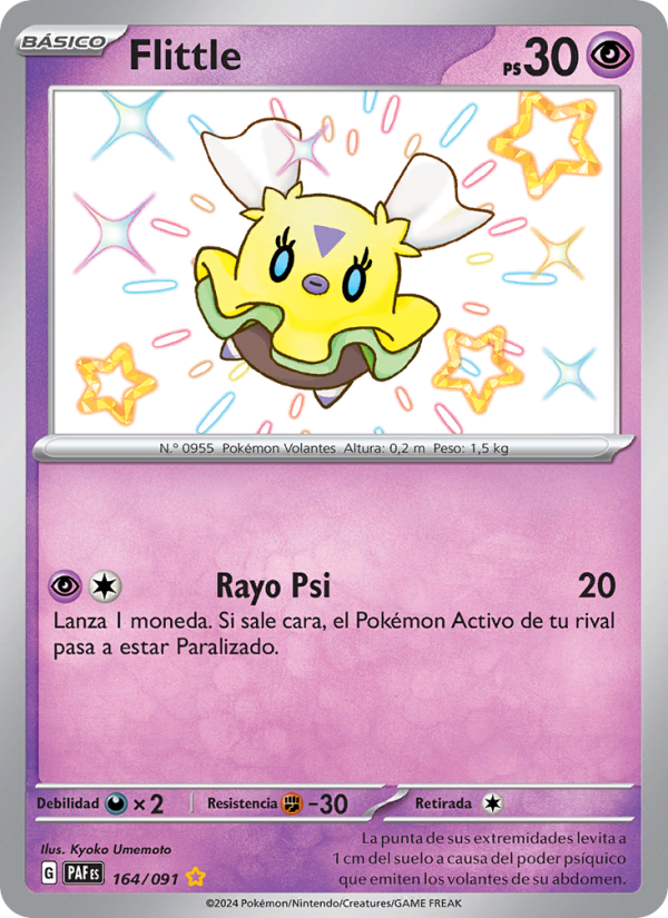 Flittle 164 — Paldeas Schicksale (Spanish Pokémon TCG card)