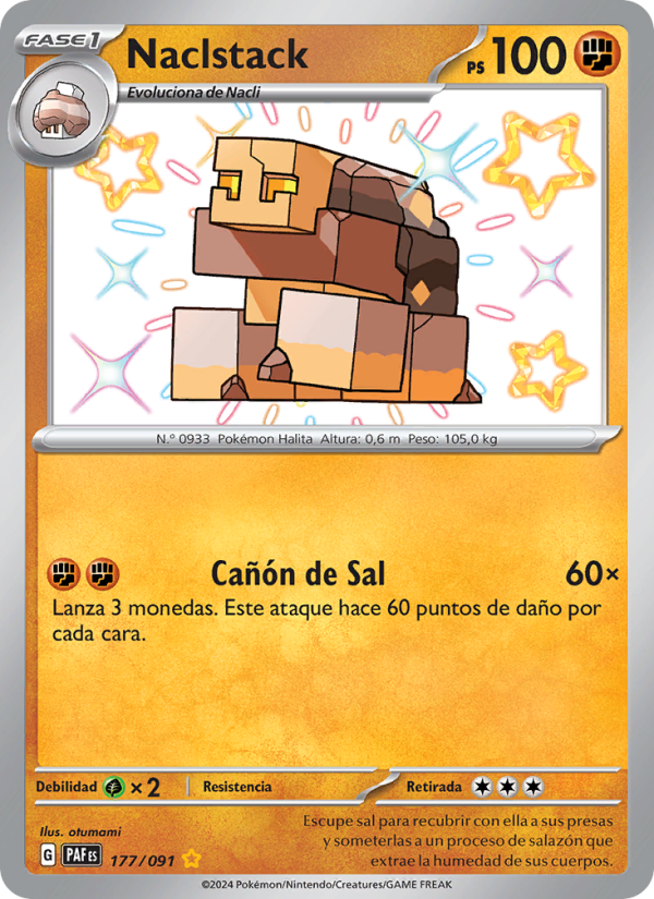 Naclstack 177 — Paldeas Schicksale (Spanish Pokémon TCG card)
