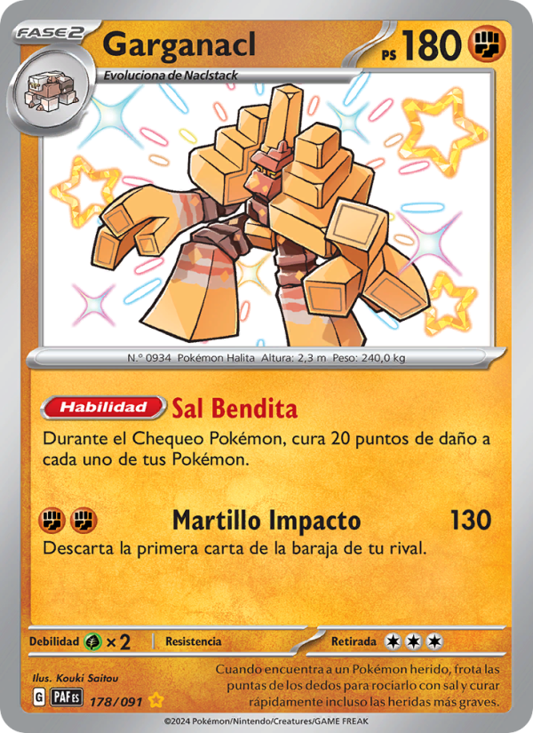 Garganacl 178 — Paldeas Schicksale (Spanish Pokémon TCG card)