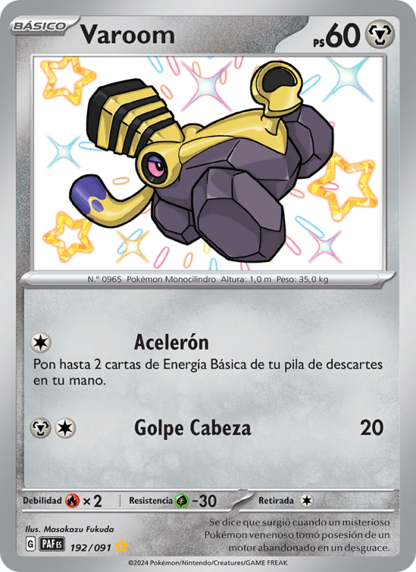 Varoom 192 — Paldeas Schicksale (Spanish Pokémon TCG card)