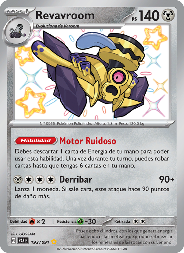Revavroom 193 — Paldeas Schicksale (Spanish Pokémon TCG card)