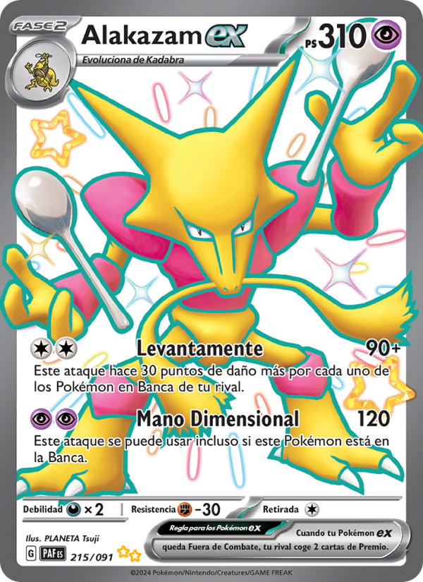 Alakazam ex 215 — Paldeas Schicksale (Spanish Pokémon TCG card)